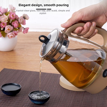 Arbatinukas iš aukštos borosilikato stiklo, talpa 4 L+, įtampa 380 V, galia virš 1000 W, vidinis bakas iš purpurinio smėlio