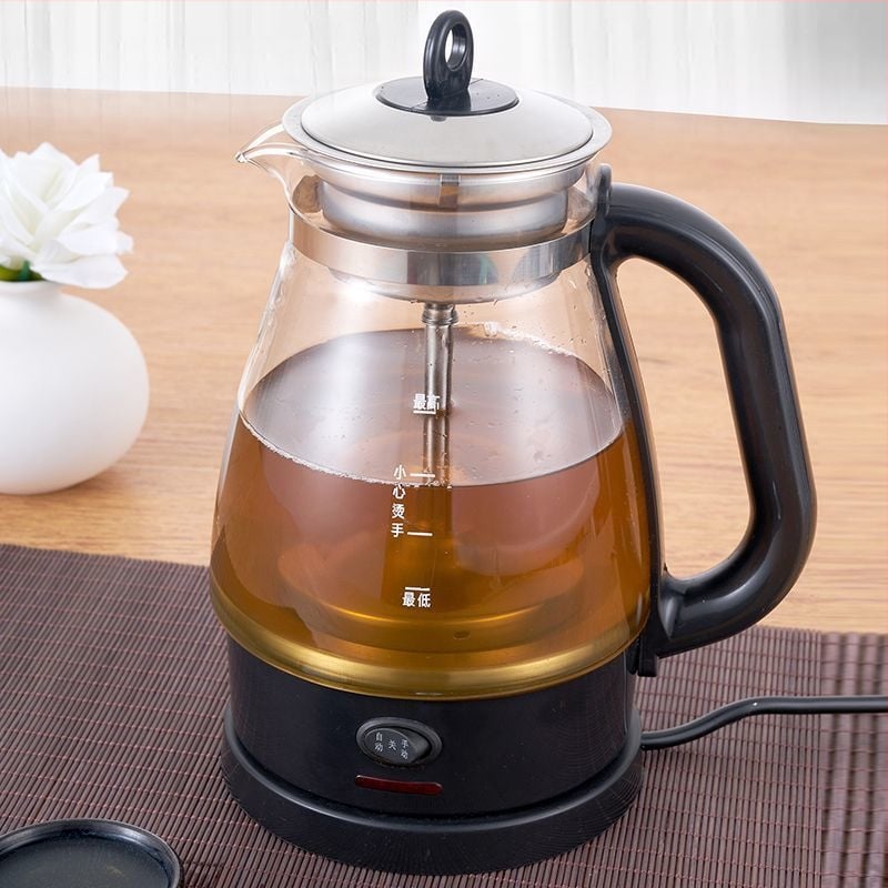 Arbatinukas iš aukštos borosilikato stiklo, talpa 4 L+, įtampa 380 V, galia virš 1000 W, vidinis bakas iš purpurinio smėlio