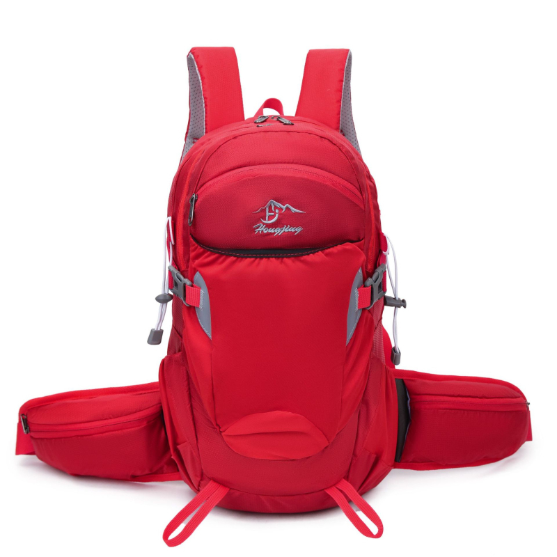 Unisex νάιλον σακίδιο πεζοπορίας για υπαίθριες δραστηριότητες, με ιμάντες αερόστυσης, επένδυση πολυεστέρα, μονόχρωμο σχέδιο