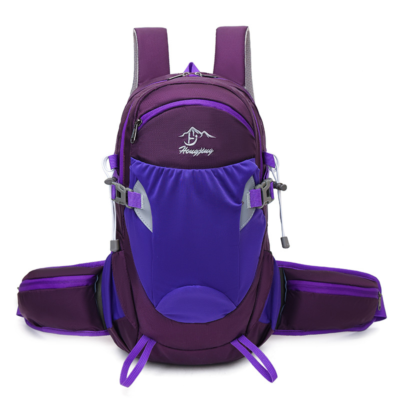 Unisex νάιλον σακίδιο πεζοπορίας για υπαίθριες δραστηριότητες, με ιμάντες αερόστυσης, επένδυση πολυεστέρα, μονόχρωμο σχέδιο