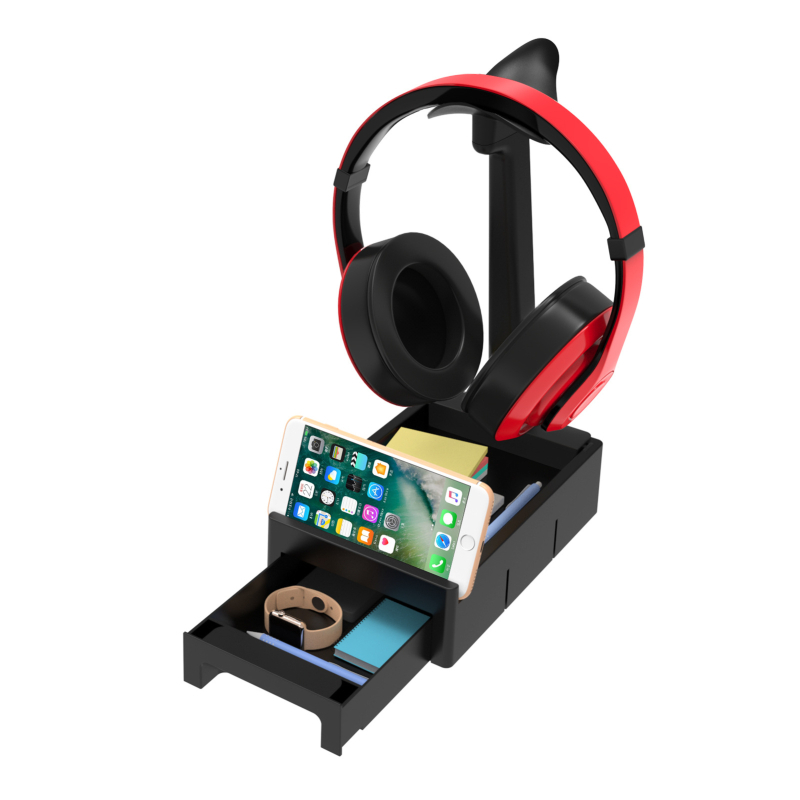 Suport de încărcare pentru căști - Universal, plastic ecologic, stocare pe birou, raft înălțat pentru monitor și laptop