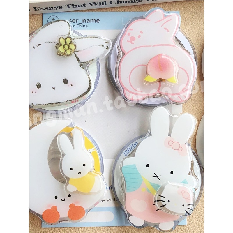 Nadstolni držač za telefon s veselim dizajnom Moon Miffy Rabbit — Tip: Nadstolni držač za telefon; Materijal: Plastika; Stil: Crtani