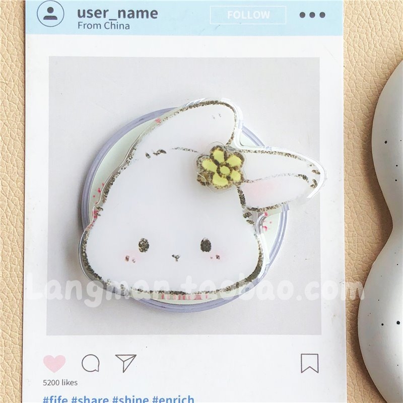 Nadstolni držač za telefon s veselim dizajnom Moon Miffy Rabbit — Tip: Nadstolni držač za telefon; Materijal: Plastika; Stil: Crtani