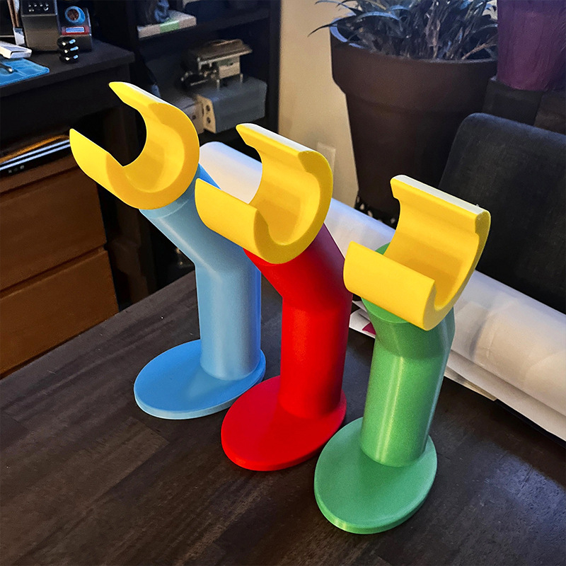 3D ispisani držač slušalica, Lego inspiriran, stolni držač