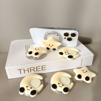 Държач за телефон със магнитна всмукваща капсула, универсален за телефони, пластмасов, преносим настолен държач