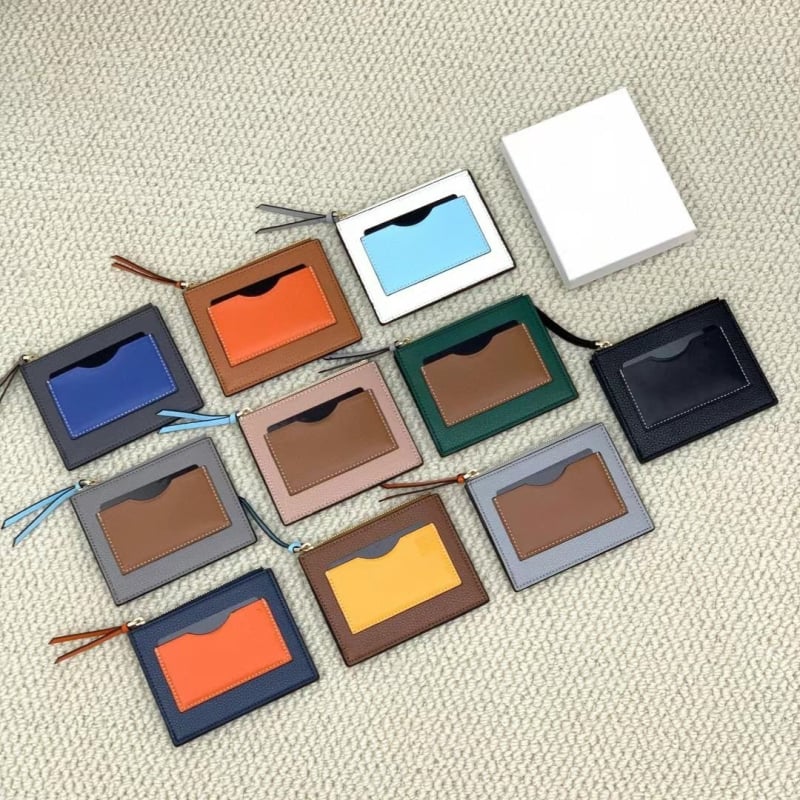 Kožna kartična držač s zipom za novčanik, geometrijski uzorak, unisex, novčanik s 1 preklopom, podstava od teleće kože, otporan na habanje
