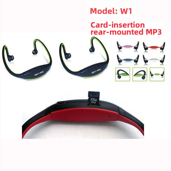 W1 MP3 prehrávač na hlavu s podporou TF karty, USB 2.0, 90 mAh batéria, 6-8 hodín výdrže, pre študentov