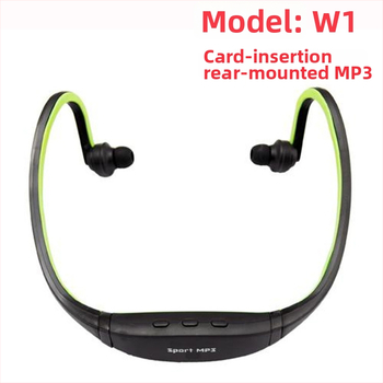 W1 MP3 prehrávač na hlavu s podporou TF karty, USB 2.0, 90 mAh batéria, 6-8 hodín výdrže, pre študentov