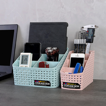 Stolni organizator za pohranu s imitacijom ratana, pregrade, PP plastika, kapacitet 2 litre