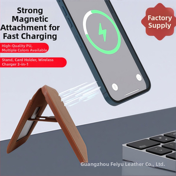 Bezdrôtový nabíjací stojan s magnetickým držiakom na karty, kompatibilný s iPhone 17/16/15, AirPods, Apple Watch a Samsung zariadenia; Qi bezdrôtové nabíjanie do 15W, výstup 3A, QC 3.0.