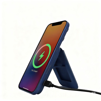 Bezdrôtový nabíjací stojan s magnetickým držiakom na karty, kompatibilný s iPhone 17/16/15, AirPods, Apple Watch a Samsung zariadenia; Qi bezdrôtové nabíjanie do 15W, výstup 3A, QC 3.0.