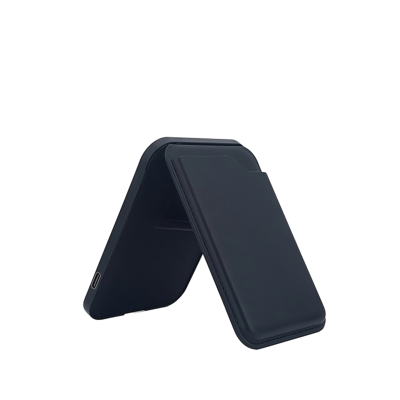 Bezdrôtový nabíjací stojan s magnetickým držiakom na karty, kompatibilný s iPhone 17/16/15, AirPods, Apple Watch a Samsung zariadenia; Qi bezdrôtové nabíjanie do 15W, výstup 3A, QC 3.0.