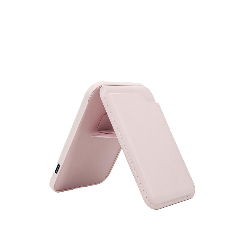 Bezdrôtový nabíjací stojan s magnetickým držiakom na karty, kompatibilný s iPhone 17/16/15, AirPods, Apple Watch a Samsung zariadenia; Qi bezdrôtové nabíjanie do 15W, výstup 3A, QC 3.0.
