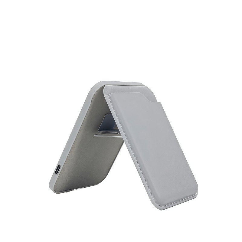 Bezdrôtový nabíjací stojan s magnetickým držiakom na karty, kompatibilný s iPhone 17/16/15, AirPods, Apple Watch a Samsung zariadenia; Qi bezdrôtové nabíjanie do 15W, výstup 3A, QC 3.0.