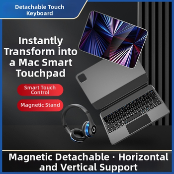 Puzdro s klávesnicou pre iPad s magnetickou oporou, odolné voči nárazom, podpora stojanu, odvádzanie tepla, proti otlačkom prstov