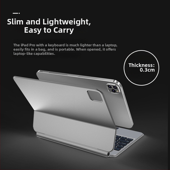 Puzdro s klávesnicou pre iPad s magnetickou oporou, odolné voči nárazom, podpora stojanu, odvádzanie tepla, proti otlačkom prstov