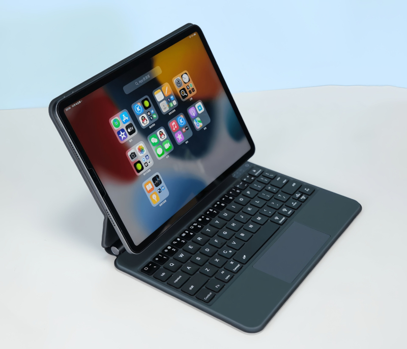 Puzdro s klávesnicou pre iPad s magnetickou oporou, odolné voči nárazom, podpora stojanu, odvádzanie tepla, proti otlačkom prstov