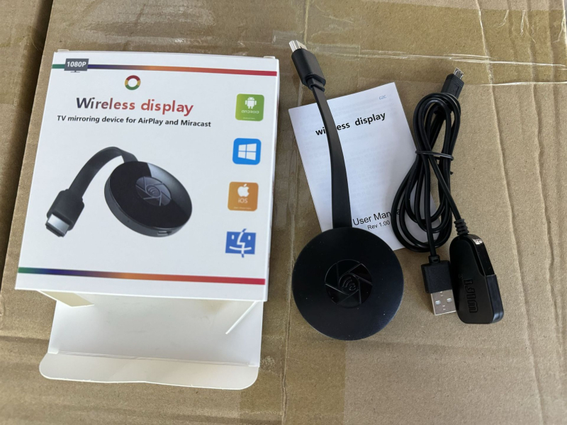 Dongle wireless de mirroring a ecran HDMI G2 – 1080p, CPU am8268, 128MB RAM, stocare locală 128, bazat pe Linux