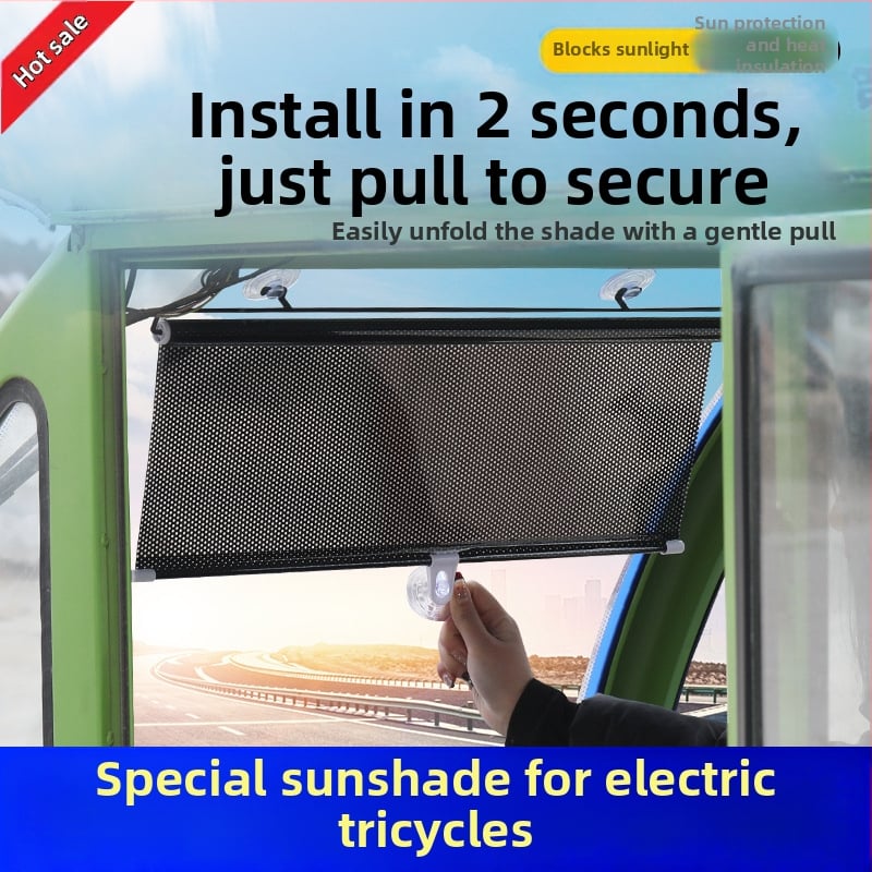 Kolmerattaline eespäikesekaitsevarjund - alumiiniumfoolium, riputatav paigaldus, tavalised kardinad, ühilduv teiste mudelitega, teised automargid