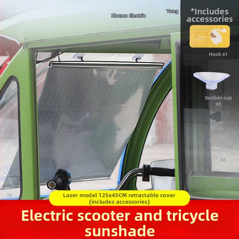 Kolmerattaline eespäikesekaitsevarjund - alumiiniumfoolium, riputatav paigaldus, tavalised kardinad, ühilduv teiste mudelitega, teised automargid