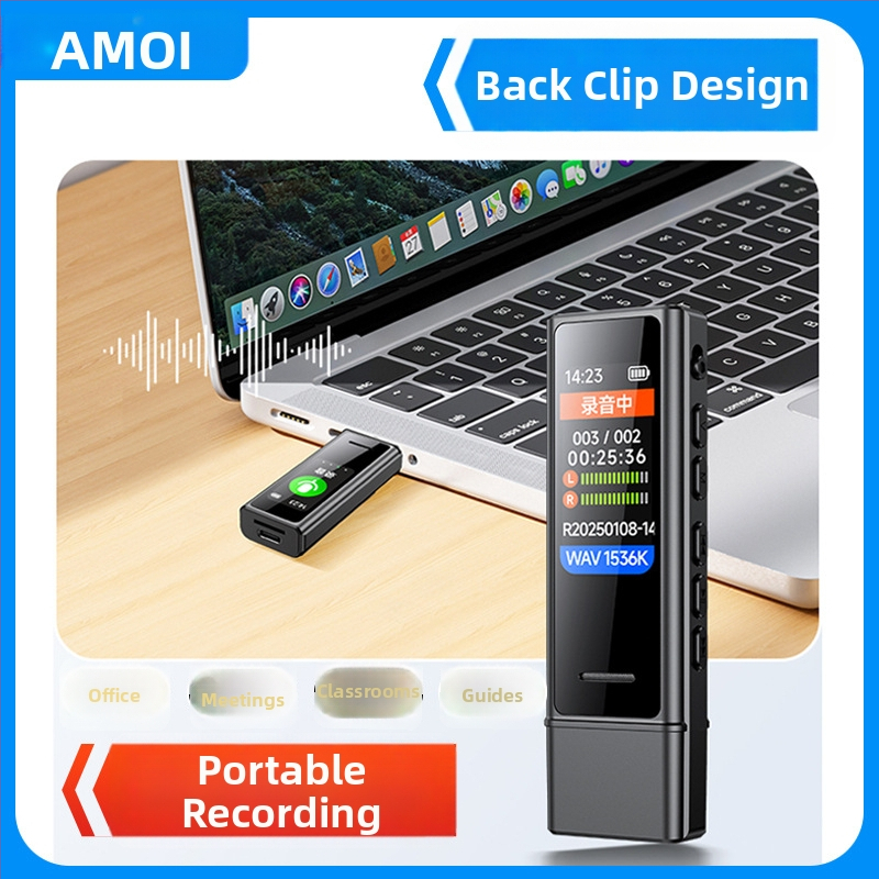 Φορητός καταγραφέας φωνής B60 με οθόνη – Εξωτερική Αναπαραγωγή, Καταγραφή, Υποστήριξη MP3