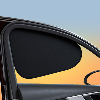 Автомобилен слънцезащитен щит за страничен прозорец – алуминиево фолио, монтиране със статично залепване, подходящ за автомобилни прозорци, прост стил, едноцветен
