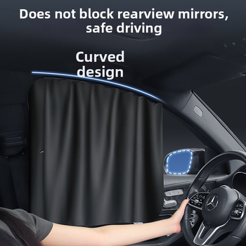 Автомобилен сенник с трек-тип система за задни странични прозорци, завеса за поверителност, висящ полиестерен непрозрачен екран