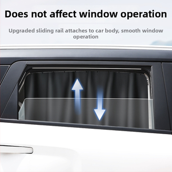 Автомобилен сенник с трек-тип система за задни странични прозорци, завеса за поверителност, висящ полиестерен непрозрачен екран