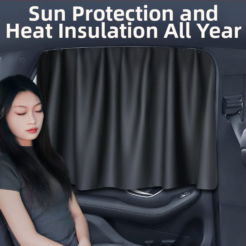 Автомобилен сенник с трек-тип система за задни странични прозорци, завеса за поверителност, висящ полиестерен непрозрачен екран