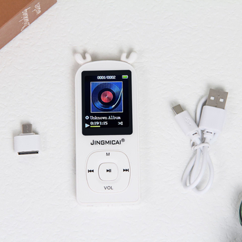 MP4 πολυλειτουργικός ψηφιακός player με OTG αντάπτορας — USB 3.0, SD κάρτα για επέκταση, MP3/AVI/MOV υποστήριξη, μπαταρία 800 mAh, διάρκεια αναπαραγωγής 4 ωρών