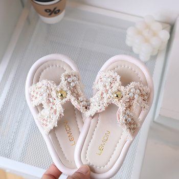 Sandale pentru fetițe, vară, partea superioară din bumbac respirabil, talpă din material compozit, talpă plată, potrivite pentru vârsta 4–6 ani.