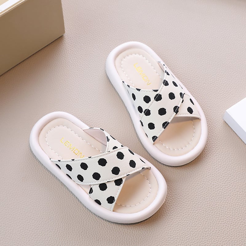 Sandale pentru fetițe, vară, partea superioară din bumbac respirabil, talpă din material compozit, talpă plată, potrivite pentru vârsta 4–6 ani.