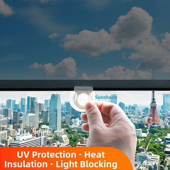 Офис роло щора за стъкло с телескопична всмукваща чашка, без пробиване, регулируема сянка