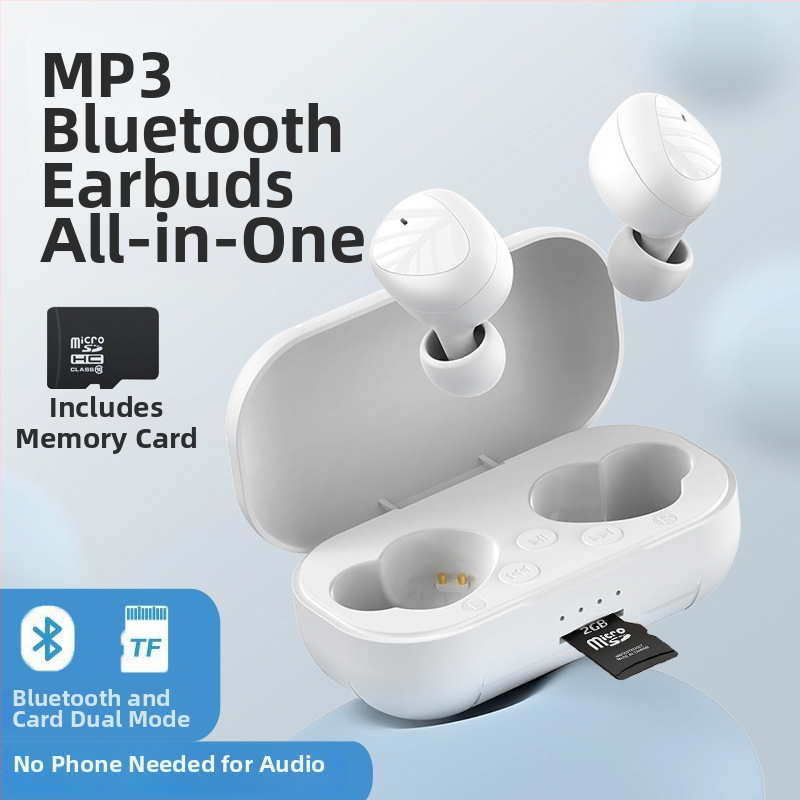 Bluetooth MP3 všetko-v-jednom slúchadlo s slotom na kartu, in-ear, unisex, nový model na mieru