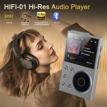 HiFi музикален плеър T10 USB 3.0, 3,5 мм аудио жак, поддържа MP3/WMA/WAV/OGG/FLAC/APE, време на работа около 10 часа