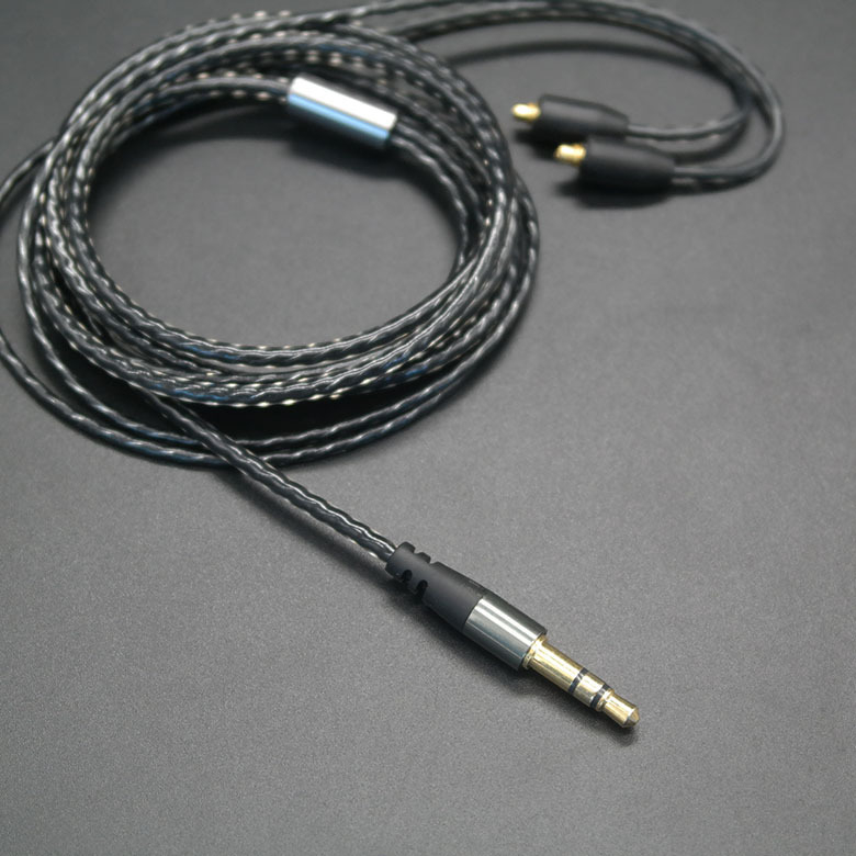 Odvojivi MMCX kabel za slušalice s uvijenom MP3 linijom, kompatibilan sa Shure SE315/535/846/UE900, bakreno uvijeno jezgro, oksidirajući bakar vodič, ROHS kompatibilan