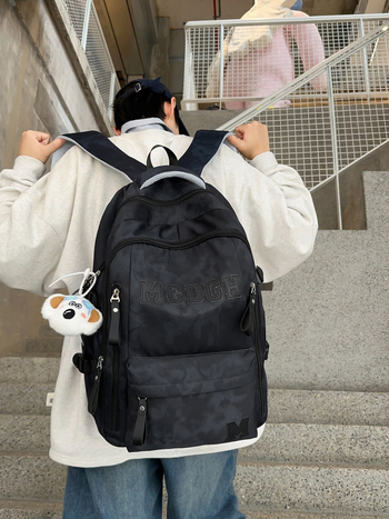 Unisex ruksak za školu i putovanja, najlon, 20–35 L, za 15-inčni laptop, prozračne naramenice s zračnim jastučićem, poliester podstava, PU premaz