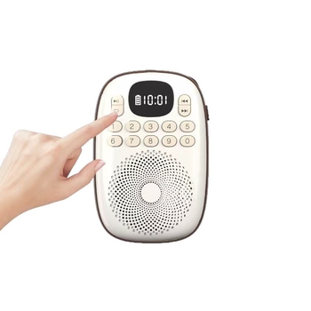 Xianke V15 Mini radio spēlētājs ar iebūvētu skaļruni, MP3 atbalsts, automātiska staciju meklēšana ar 50 iepriekš iestatītām stacijām, 5V 3W, senioriem