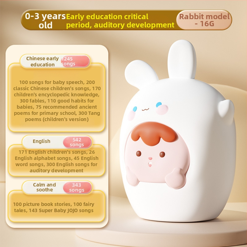 Dječji obrazovni stroj za priče sa glazbom i glasom, punjiva Li-ion baterija, 8 GB memorije, plastično kućište