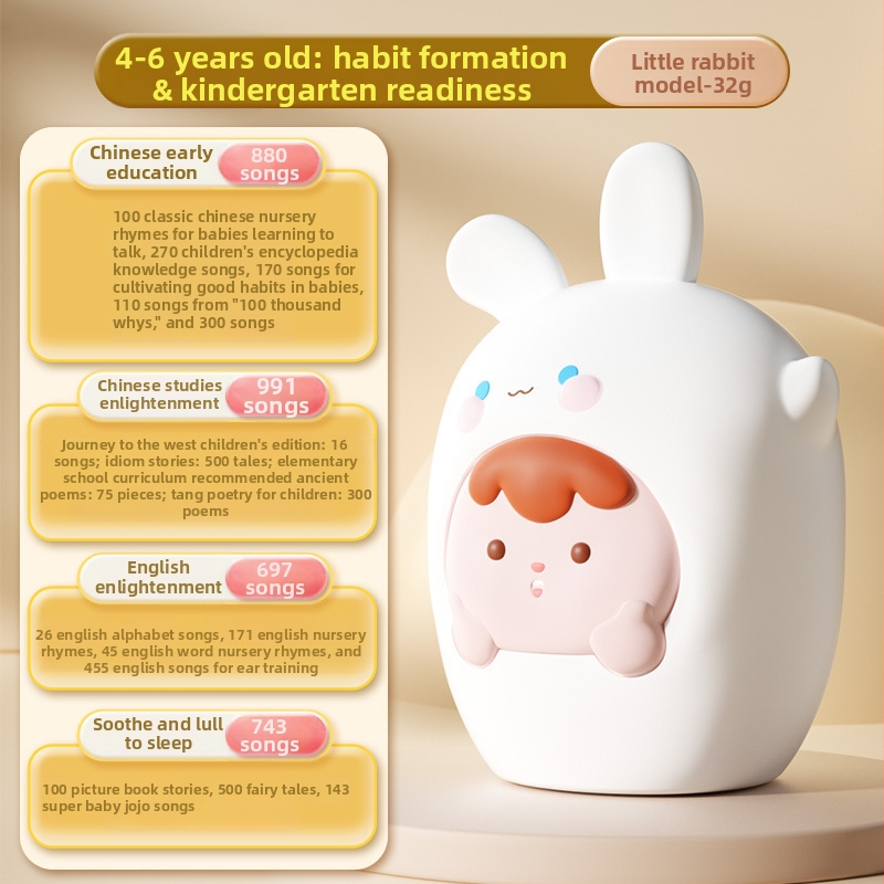 Dječji obrazovni stroj za priče sa glazbom i glasom, punjiva Li-ion baterija, 8 GB memorije, plastično kućište