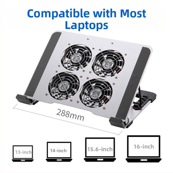iDock stojan na chladenie notebooku N65 s tichým ventilátorom, materiál: železo + hliníková zliatina + ABS, 1 ventilátor, USB porty voliteľné