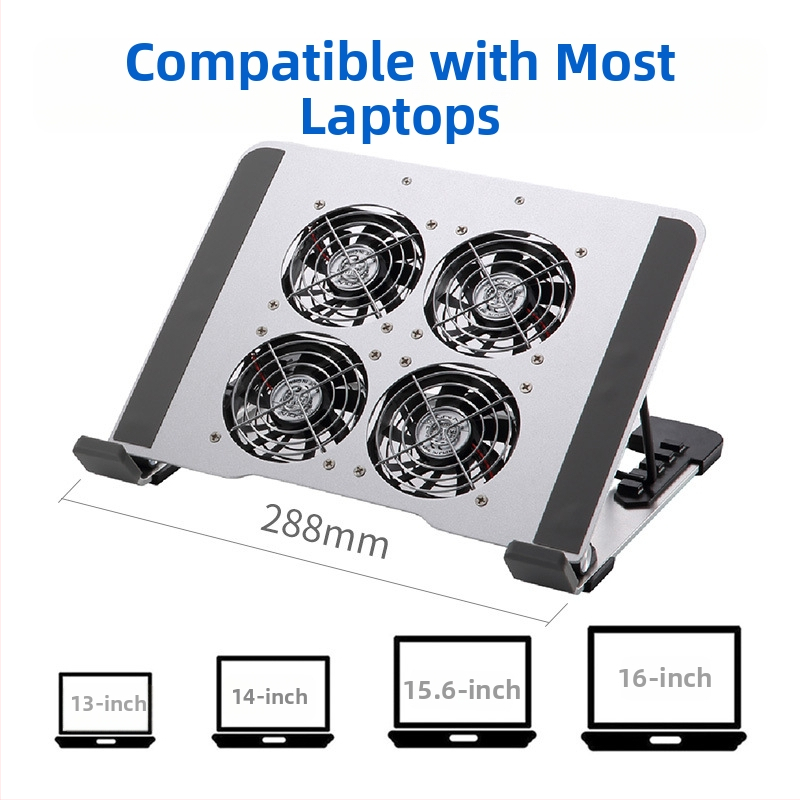 iDock stojan na chladenie notebooku N65 s tichým ventilátorom, materiál: železo + hliníková zliatina + ABS, 1 ventilátor, USB porty voliteľné