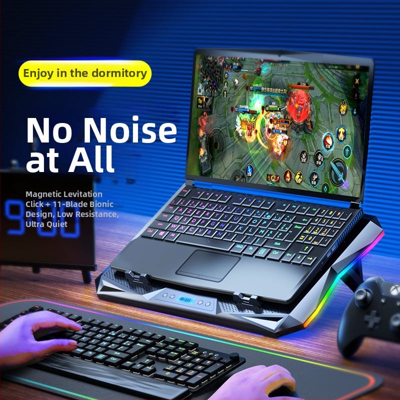 Chladiaca podložka na notebook (model S02, vzduchové chladenie, plastová konštrukcia, dĺžka kábla 50–100 cm)