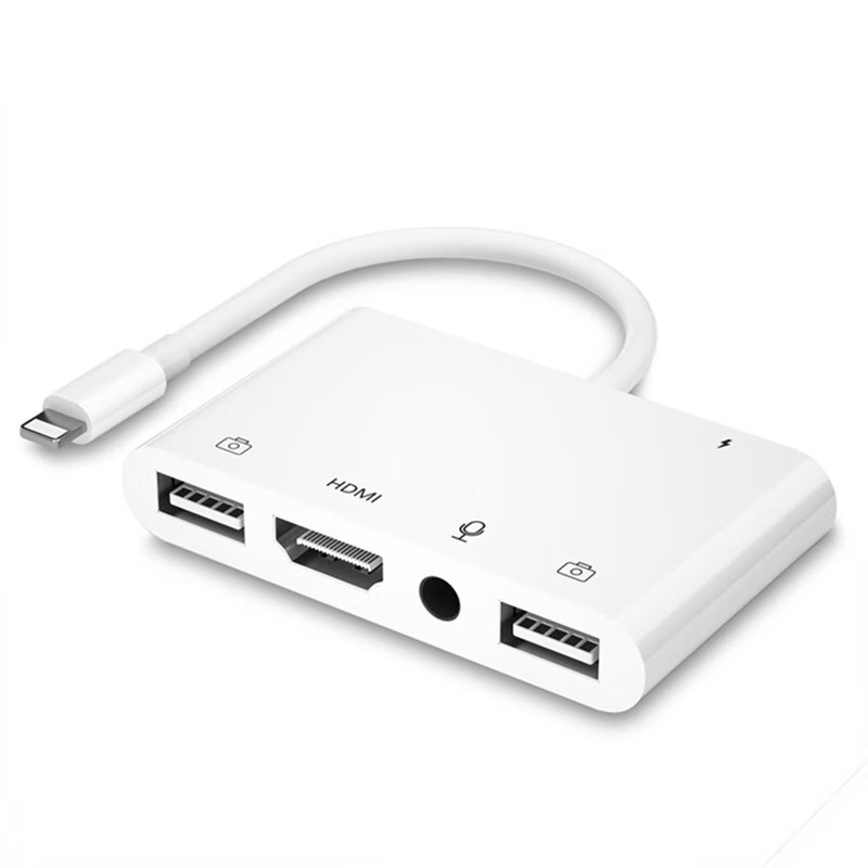 Akinno HDMI adaptér pre mobilný telefón – zachytávanie videa, 1080P, HDMI rozbočovač 1x2, kábel 10 cm s meďným jadrom