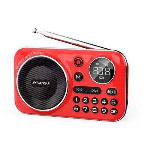Pārvietojams Bluetooth FM radio vecākiem cilvēkiem ar digitālo displeju un ierakstu, modelis F21, ABS korpuss.