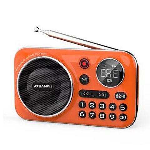 Pārvietojams Bluetooth FM radio vecākiem cilvēkiem ar digitālo displeju un ierakstu, modelis F21, ABS korpuss.