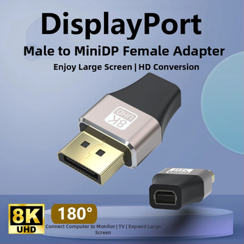 DP adaptér na Mini DP, pre monitor a grafickú kartu, DP rozhranie, jednokanálový konektor