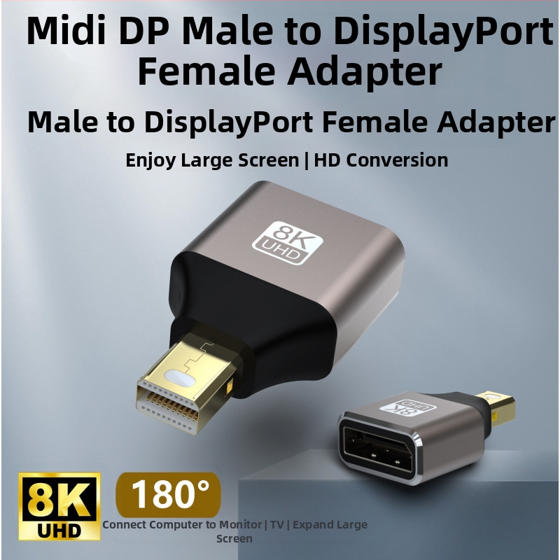DP adaptér na Mini DP, pre monitor a grafickú kartu, DP rozhranie, jednokanálový konektor