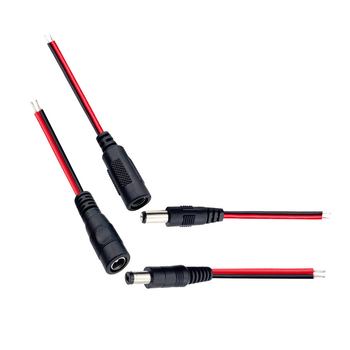 DC barošanas kabelis ar DC5521 savienotāju, sievišķā un vīrieša galā, monitoram, set-top kastēm, LED apgaismojumam, maršrutētājam