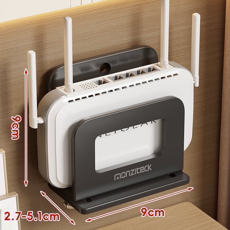 Стенно монтирана полка за сет-топ бокса и WiFi – еднослойна, от въглеродна стомана, модерен стил, модел 2113192187132642176